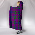 Scotstee Shop Tartan Blanket Hoodie - Clan Wardlaw Modern Tartan Hooded Blanket