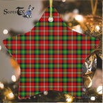 Fullerton Tartan Ornament Star Ornament, Christmas Star Decorations, ceramic ornament, Plaid Star Ceramic Ornament, Christmas Ornament Decorations Gift