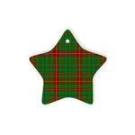 Fulton Tartan Ornament Star Ornament, Christmas Star Decorations, ceramic ornament, Plaid Star Ceramic Ornament, Christmas Ornament Decorations Gift