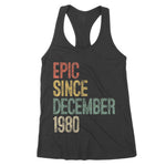 Fun Epic Since December 1980 40th Birthday Gift 40 Year Old Women's Tank Top - Scotstee Shop