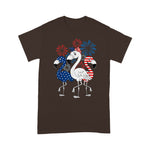 Scotstee Shop - Funny 4th Of July Flamingo American Flag USA Independence 4th Of July Shirt