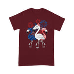 Scotstee Shop - Funny 4th Of July Flamingo American Flag USA Independence 4th Of July Shirt