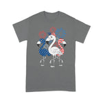 Scotstee Shop - Funny 4th Of July Flamingo American Flag USA Independence 4th Of July Shirt