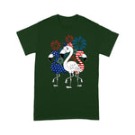 Scotstee Shop - Funny 4th Of July Flamingo American Flag USA Independence 4th Of July Shirt