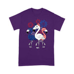 Scotstee Shop - Funny 4th Of July Flamingo American Flag USA Independence 4th Of July Shirt