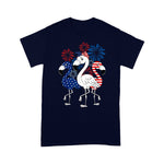 Scotstee Shop - Funny 4th Of July Flamingo American Flag USA Independence 4th Of July Shirt