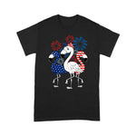 Scotstee Shop - Funny 4th Of July Flamingo American Flag USA Independence 4th Of July Shirt