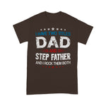 Scotstee Shop - Funny Fathers Day Gift T-Shirt I Have Two Titles Dad & Step Father Day Shirts