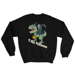 Funny Grim Reaper and T-Rex Halloween womens halloween sweatshirts halloween sweatshirt plus size - Scotstee Shop