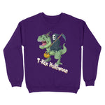 Funny Grim Reaper and T-Rex Halloween womens halloween sweatshirts halloween sweatshirt plus size - Scotstee Shop