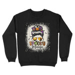Funny Halloween Spooky Mama Messy Bun Mom Womens Halloween Sweatshirts, Halloween Sweatshirt Plus Size - Scotstee Shop