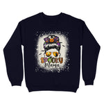 Funny Halloween Spooky Mama Messy Bun Mom Womens Halloween Sweatshirts, Halloween Sweatshirt Plus Size - Scotstee Shop