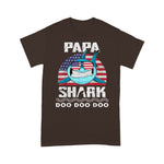 Scotstee Shop - Funny Papa Shark America Flag 4th Of July Shirt
