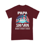 Scotstee Shop - Funny Papa Shark America Flag 4th Of July Shirt