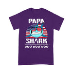 Scotstee Shop - Funny Papa Shark America Flag 4th Of July Shirt
