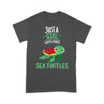 Funny Sea Turtle Shirt Just A Girl Who Loves Sea Turtles Clothes Gift Sea Turtle Sea Turtle T Shirt - Scotstee Shop