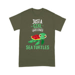 Funny Sea Turtle Shirt Just A Girl Who Loves Sea Turtles Clothes Gift Sea Turtle Sea Turtle T Shirt - Scotstee Shop