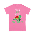 Funny Sea Turtle Shirt Just A Girl Who Loves Sea Turtles Clothes Gift Sea Turtle Sea Turtle T Shirt - Scotstee Shop
