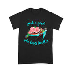 Funny Sea Turtle Shirt Just A Girl Who Loves Turtles Floral Sea Turtle Funny Sea Turtle Shirt - Scotstee Shop