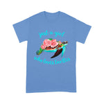 Funny Sea Turtle Shirt Just A Girl Who Loves Turtles Floral Sea Turtle Funny Sea Turtle Shirt - Scotstee Shop