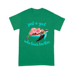 Funny Sea Turtle Shirt Just A Girl Who Loves Turtles Floral Sea Turtle Funny Sea Turtle Shirt - Scotstee Shop