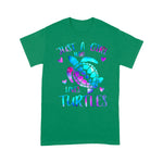 Funny Sea Turtle Shirt Just a Girl Who Loves Turtles Galaxy Space Sea Turtle Gift Funny Sea Turtle TShirt - Scotstee Shop