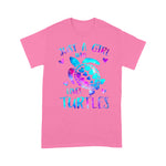 Funny Sea Turtle Shirt Just a Girl Who Loves Turtles Galaxy Space Sea Turtle Gift Funny Sea Turtle TShirt - Scotstee Shop