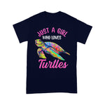 Funny Sea Turtle Shirt Just A Girl Who Loves Turtles Girls Women Gift Sea Turtle Funny Sea Turtle TShirt - Scotstee Shop