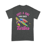 Funny Sea Turtle Shirt Just A Girl Who Loves Turtles Girls Women Gift Sea Turtle Funny Sea Turtle TShirt - Scotstee Shop