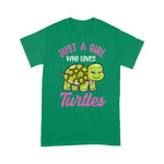 Funny Sea Turtle Shirt Just A Girl Who Loves Turtles Lover Gift Cute Turtle Love Funny Sea Turtle TShirt - Scotstee Shop