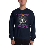 Funny Witch Forget Candy Just Give Me Wine Halloween T-Shirt - Standard Crew Neck Sweatshirt - Scotstee Shop