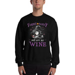 Funny Witch Forget Candy Just Give Me Wine Halloween T-Shirt - Standard Crew Neck Sweatshirt - Scotstee Shop