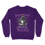 Funny Witch Forget Candy Just Give Me Wine Halloween T-Shirt - Standard Crew Neck Sweatshirt - Scotstee Shop