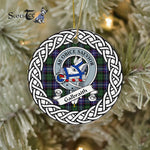 Galbraith Tartan Ornament,  ceramic ornament, personalized christmas ornaments, christmas tree ornaments, christmas door decorations, Plaid Ornament, Tartan Ceramic Ornament