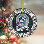 Galbraith Tartan Ornament,  ceramic ornament, personalized christmas ornaments, christmas tree ornaments, christmas door decorations, Plaid Ornament, Tartan Ceramic Ornament