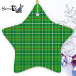 Galloway Hunting Tartan Ornament Star Ornament, Christmas Star Decorations, ceramic ornament, Plaid Star Ceramic Ornament, Christmas Ornament Decorations Gift