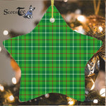 Galloway Hunting Tartan Ornament Star Ornament, Christmas Star Decorations, ceramic ornament, Plaid Star Ceramic Ornament, Christmas Ornament Decorations Gift