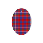Galloway Red Tartan Oval Ornaments, Christmas Tree Ornament, Plaid Christmas Ornaments, Ceramic Oval Christmas Tree Decoration, Tartan Oval Ornaments, Christmas Tree Ornament, Plaid Christmas Ornaments, Ceramic Oval Christmas Tree Decoration