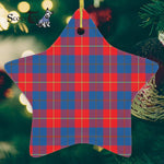 Galloway Tartan Ornament Star Ornament, Christmas Star Decorations, ceramic ornament, Plaid Star Ceramic Ornament, Christmas Ornament Decorations Gift