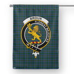 Garden Flag Broun Tartan Flag Clan Badge Tartan House Flag