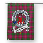 Garden Flag Crawford Clan Badge Tartan Flag Scottish Tartan House Flag,buffalo plaid garden flag,irish family crest flags,ns tartan flags,scottish clan flags,scottish clan flags uk,Scottish Tartan House Flag,Tartan Clan Flag,tartan day flag,Tartan Garden Flag