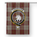Garden Flag Cunningham Burgundy Dancers Tartan Flag Clan Badge Tartan House Flag
