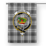 Garden Flag Douglas Grey Modern Tartan Flag Clan Badge Tartan House Flag