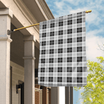 Garden Flag Erskine Black And White Tartan Flag Tartan House Flag, Tartan Garden Flag, Tartan Flag, Plaid Flag, Christmas Plaid Flag