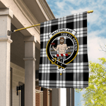 Garden Flag MacFarlane Black And White Tartan Flag Clan Badge Tartan House Flag