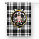 Garden Flag MacFarlane Black And White Tartan Flag Clan Badge Tartan House Flag