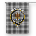 Garden Flag Sandilands Grey Tartan Flag Clan Badge Tartan House Flag