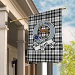 Garden Flag Scott Black White Modern Clan Badge Tartan Flag Scottish Tartan House Flag - Scotstee Shop