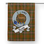 Garden Flag Scott Brown Modern Clan Badge Tartan Flag Scottish Tartan House Flag - Scotstee Shop
