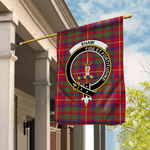 Garden Flag Shaw Of Tordarroch Red Modern Tartan Flag Clan Badge Tartan House Flag